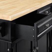 warren black kitchen island set   