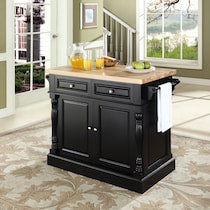 warren black kitchen island   