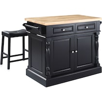 warren black kitchen island   