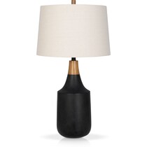 warren black table lamp   