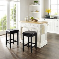 warren white kitchen island set   