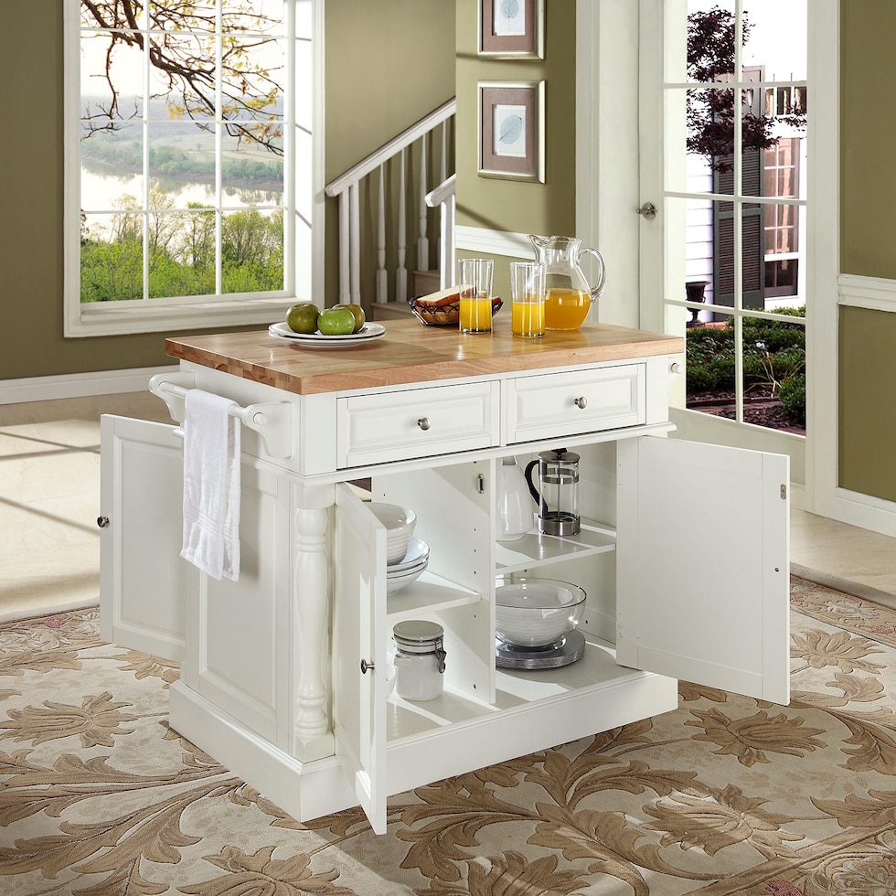 warren white kitchen island   