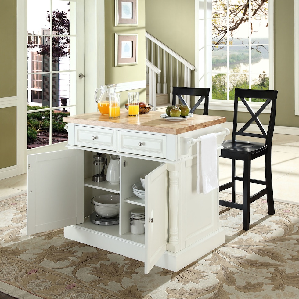 warren white kitchen island   