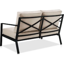 watson black outdoor loveseat set   