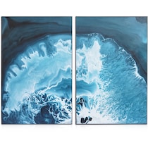 wave art blue wall art   