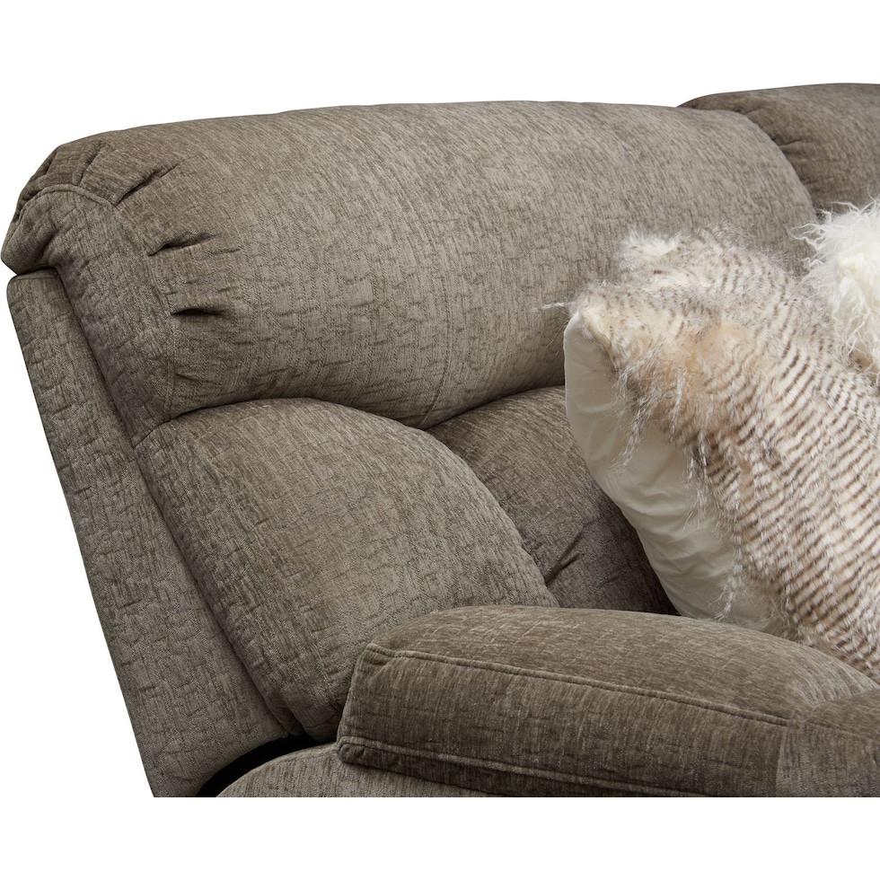 wave collection gray  pc power reclining sectional   