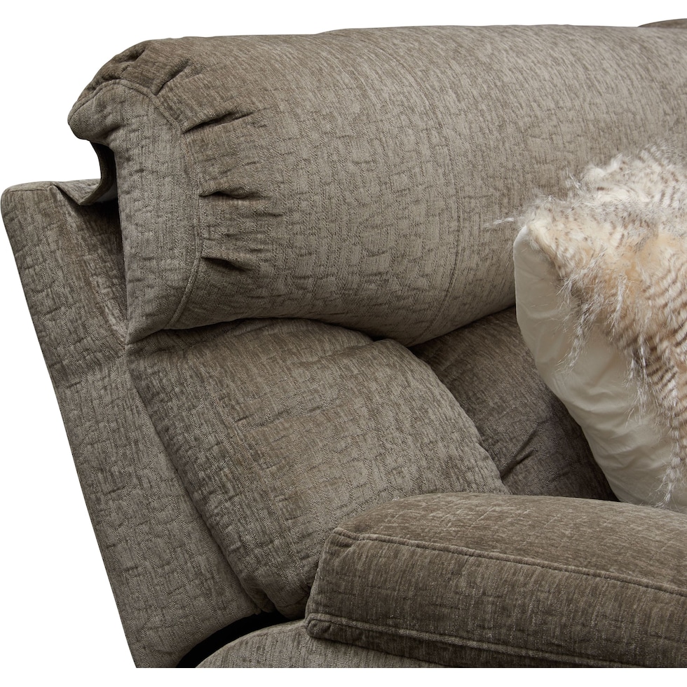 wave collection gray  pc power reclining sectional   