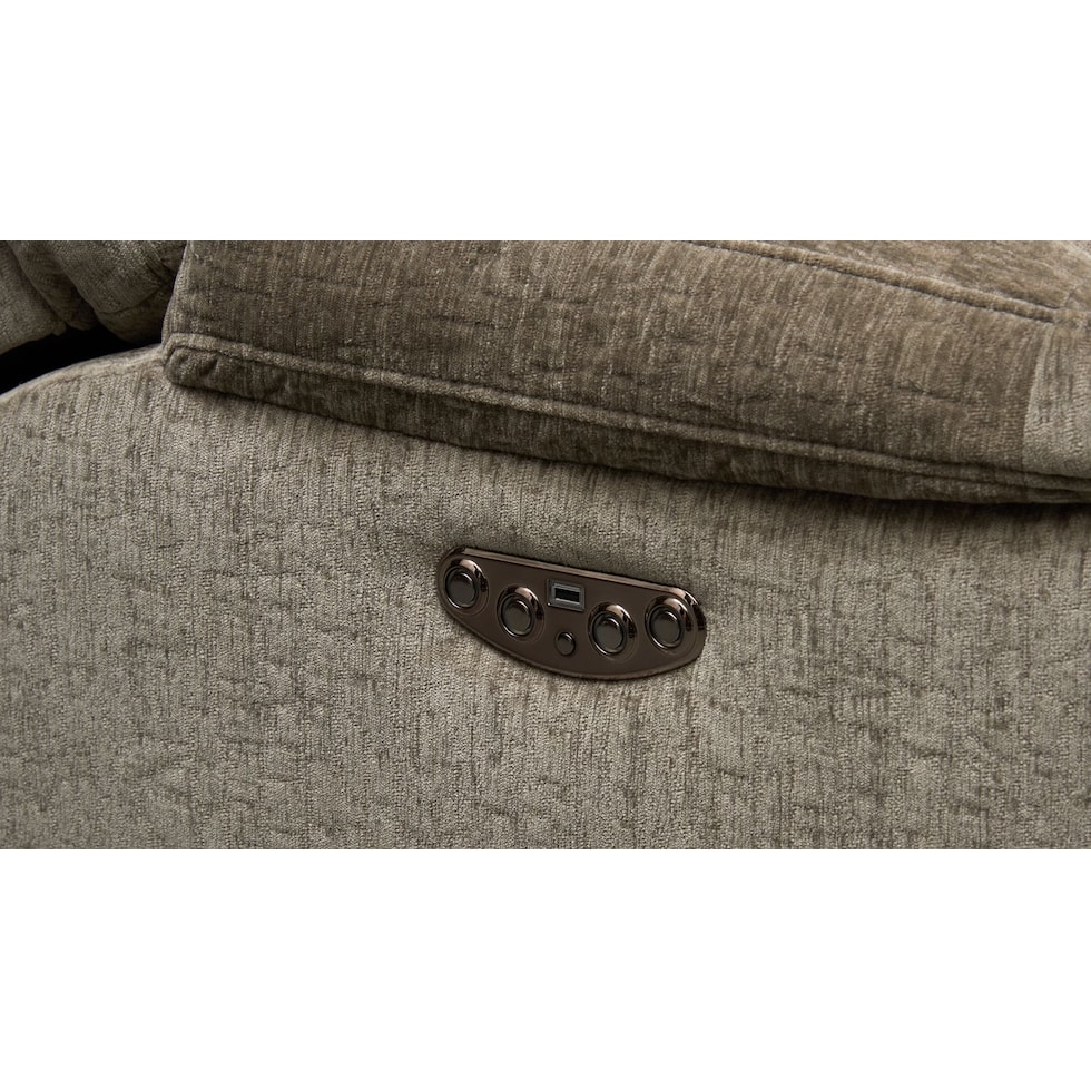 wave collection gray  pc power reclining sectional   