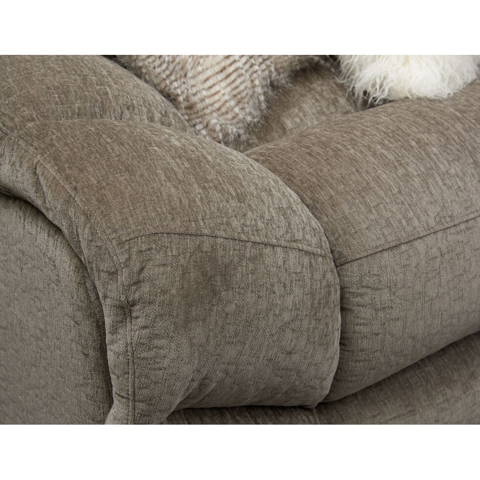 wave collection gray  pc reclining sectional   