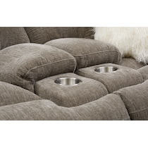 wave collection gray manual reclining loveseat   