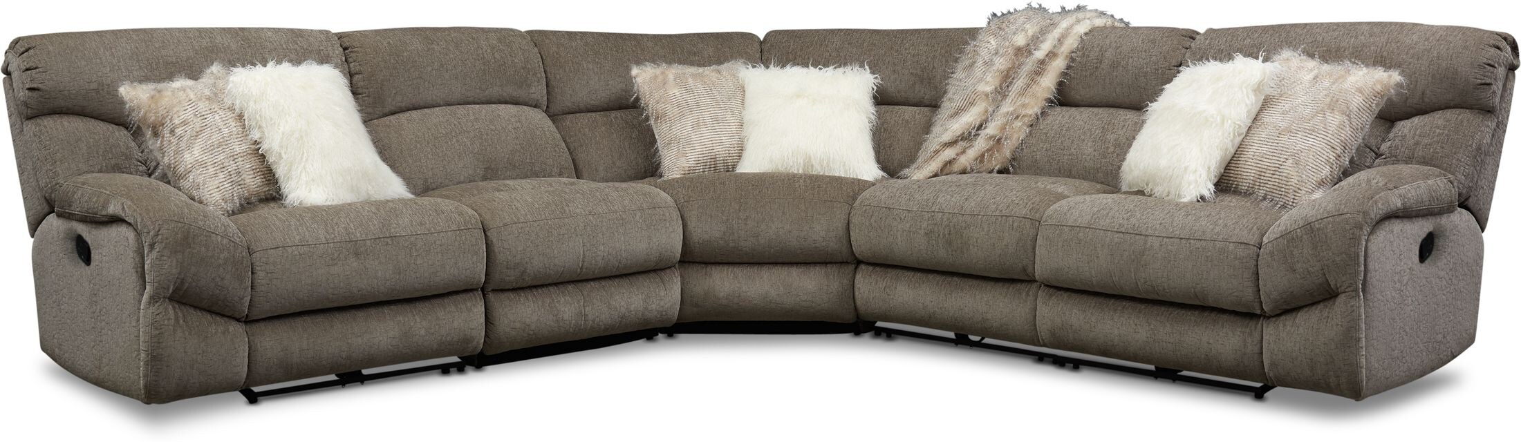 5 seat reclining sectional