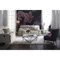 wave collection white  pc manual reclining living room   