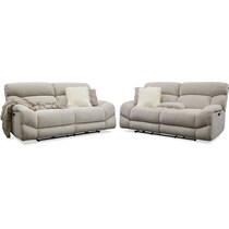 wave collection white  pc power reclining living room   