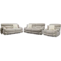 wave collection white  pc manual reclining living room   