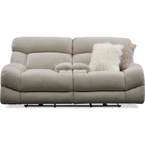 wave collection white manual reclining loveseat   