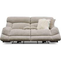 wave collection white manual reclining loveseat   