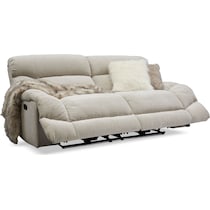 wave collection white manual reclining sofa   