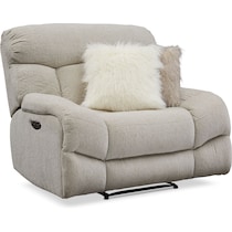 wave collection white power recliner   