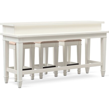Waverly Sofa Table And 3 Stools Value, City Furniture Console Table