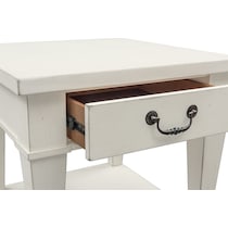 waverly white end table   