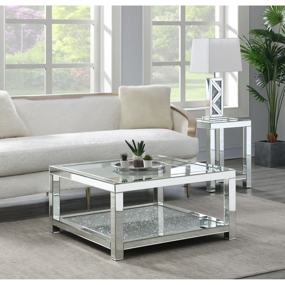 waylon silver end table   