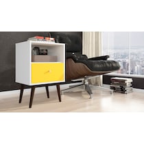 webb bedroom white yellow nightstand   