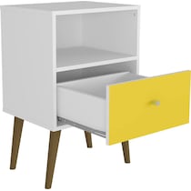 webb bedroom white yellow nightstand   