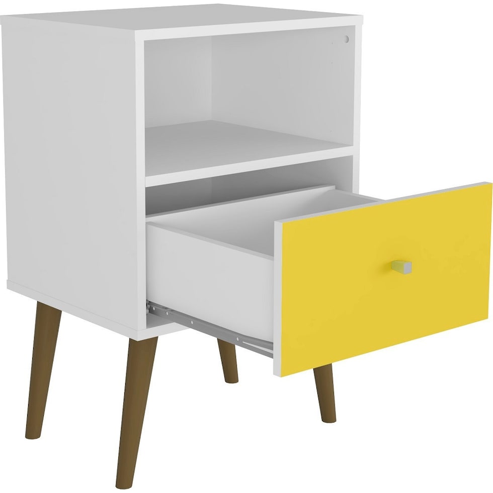 webb bedroom white yellow nightstand   