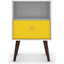 webb bedroom white yellow nightstand   