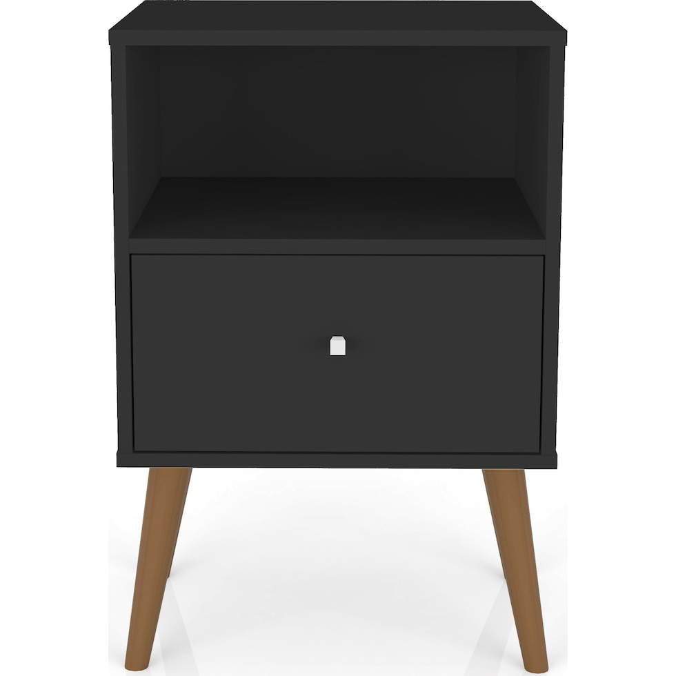 webb black nightstand   