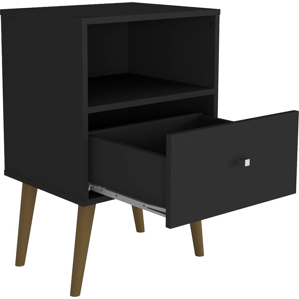 webb black nightstand   