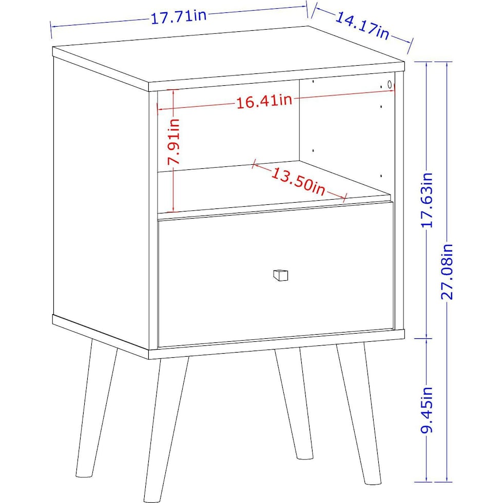 webb black nightstand   