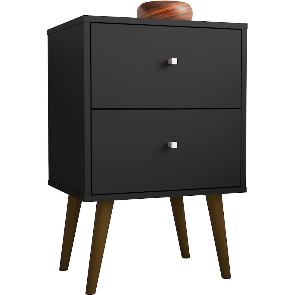 webb black nightstand   