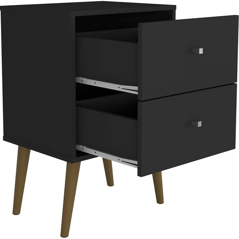 webb black nightstand   