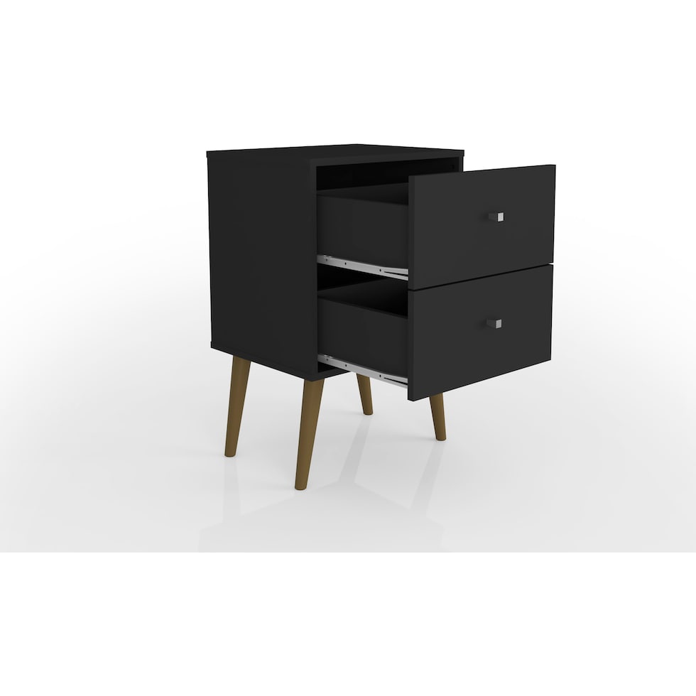 webb black nightstand   