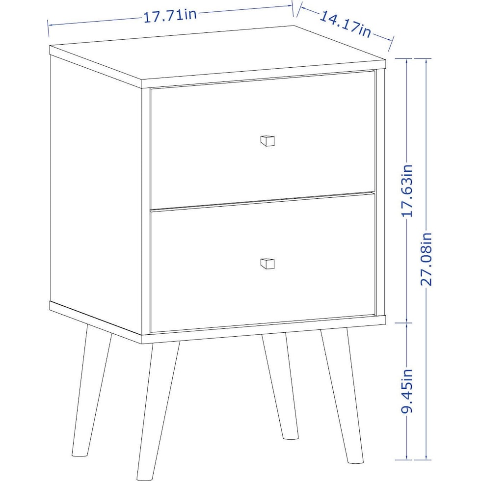 webb black nightstand   