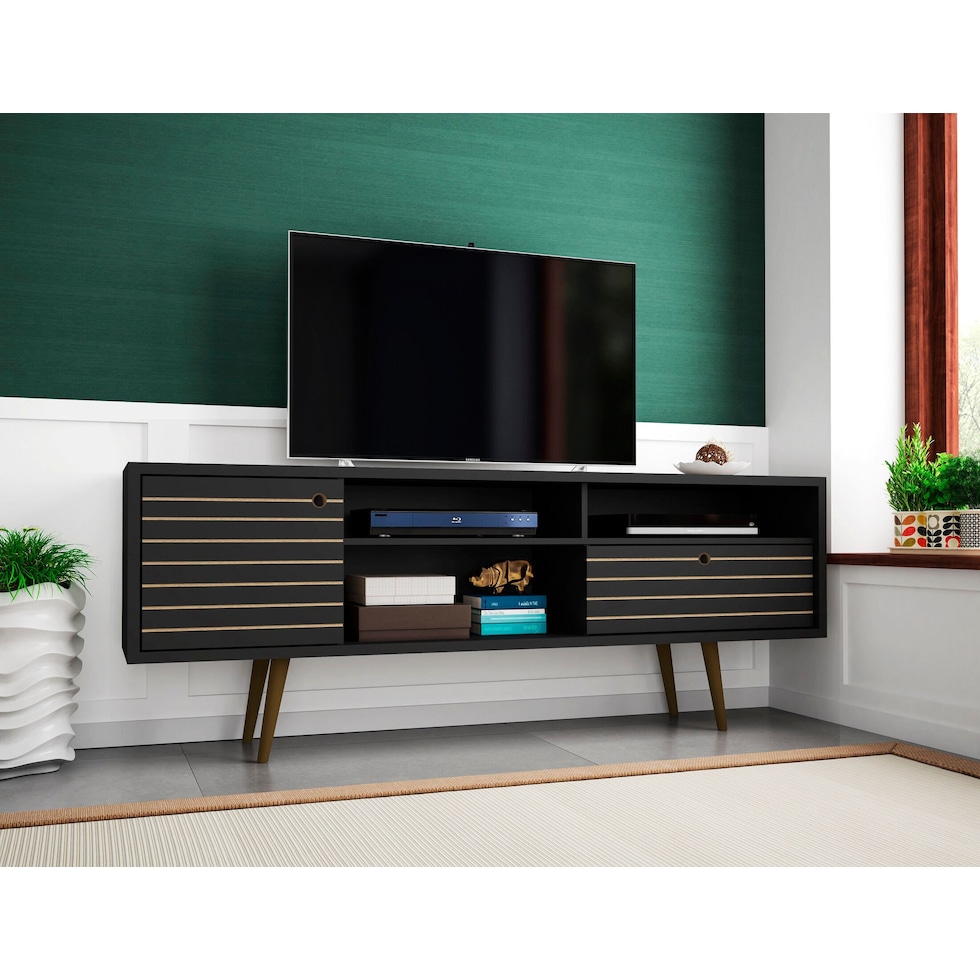 webb black tv stand   