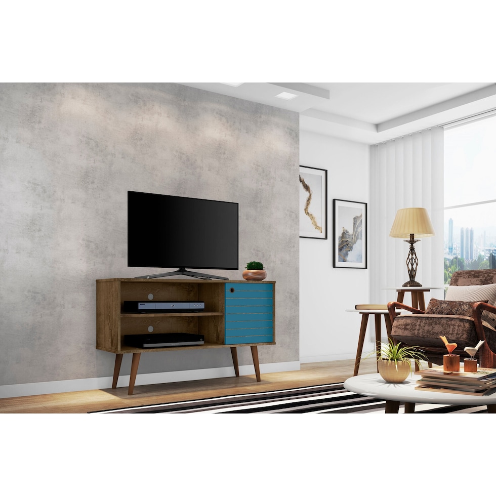 webb brown aqua tv stand   