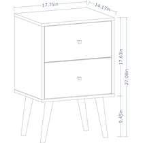 webb brown blue nightstand   