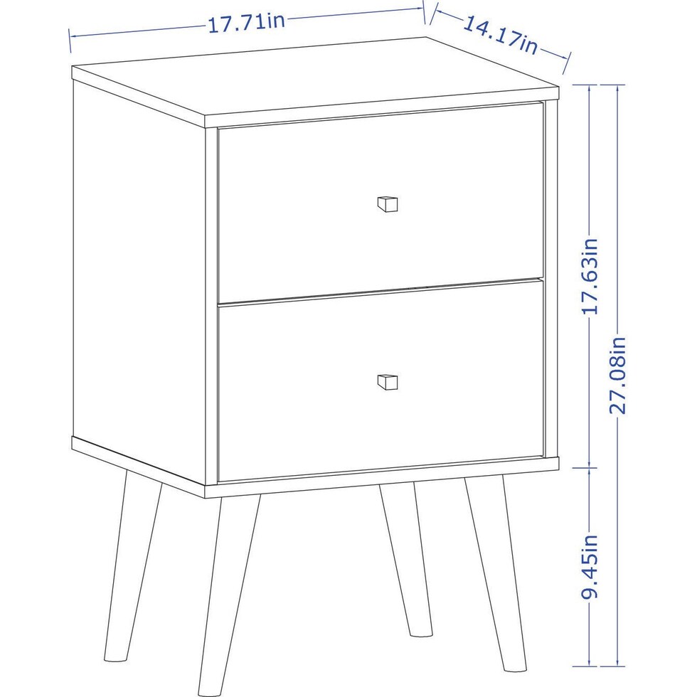 webb brown blue nightstand   