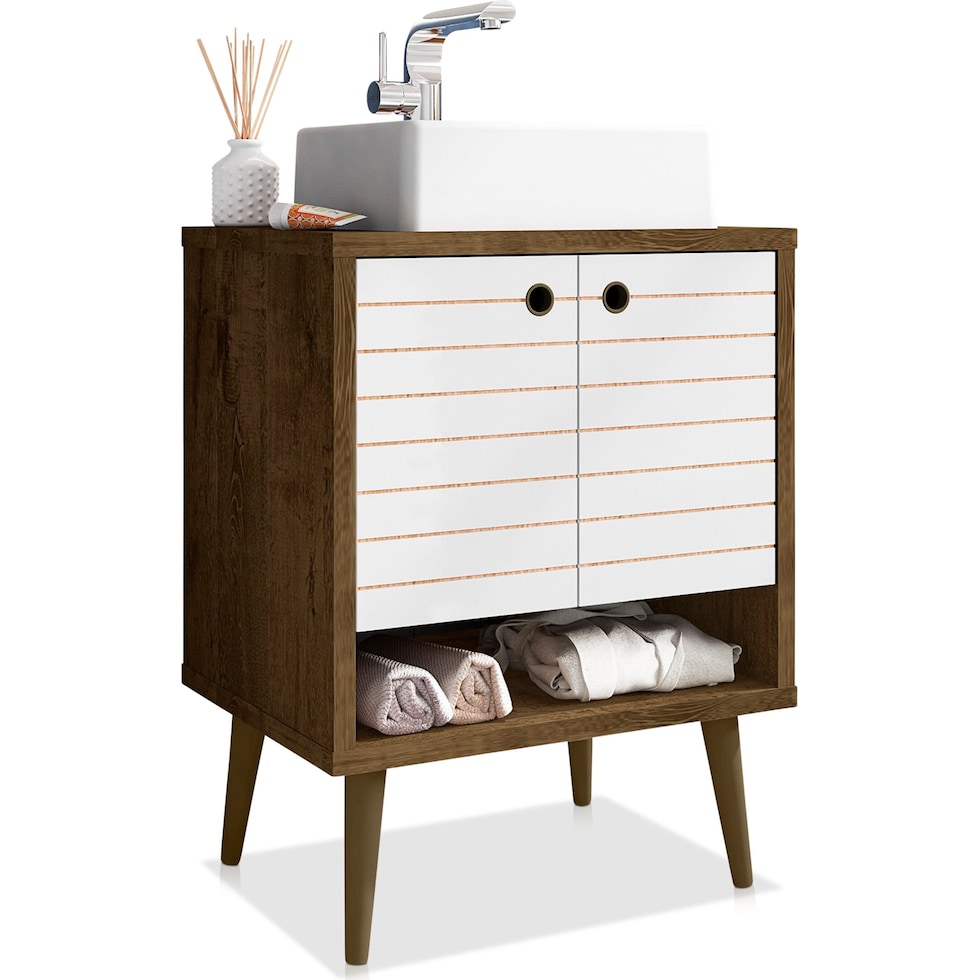 webb brown white bathroom vanity   