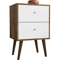 webb brown white nightstand   