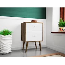 webb brown white nightstand   