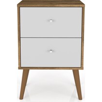 webb brown white nightstand   