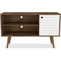 webb brown white tv stand   