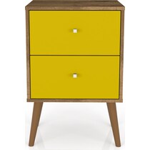 webb brown yellow nightstand   