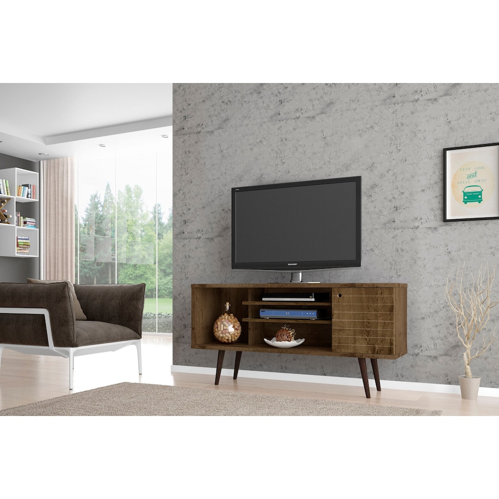 webb dark brown tv stand   