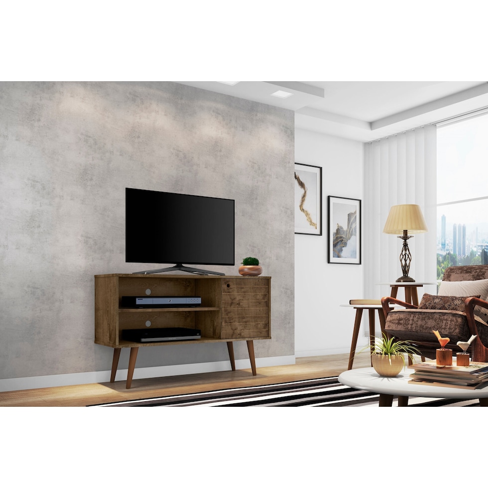 webb dark brown tv stand   