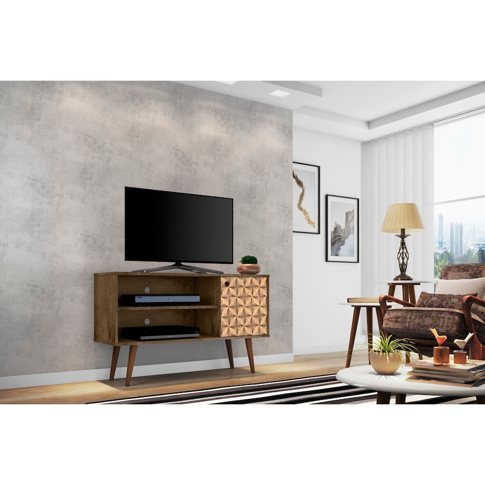 webb dark brown tv stand   