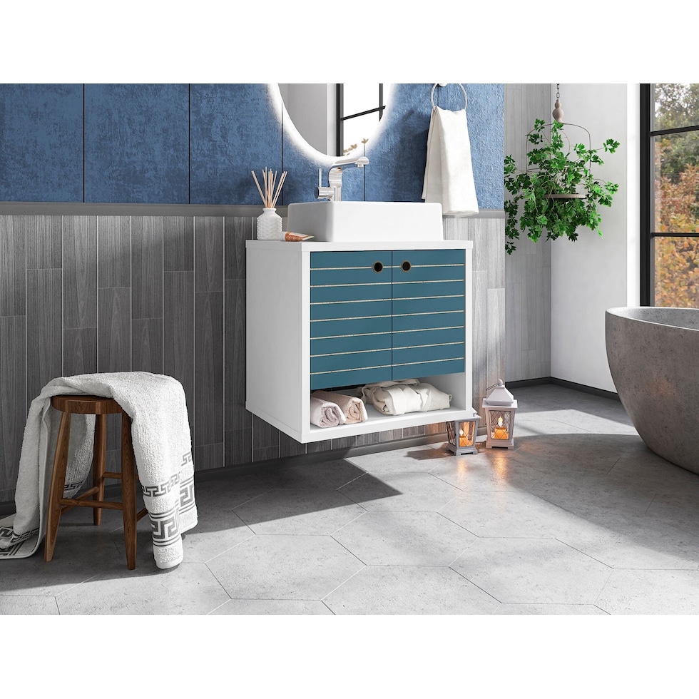 webb white aqua bathroom vanity   